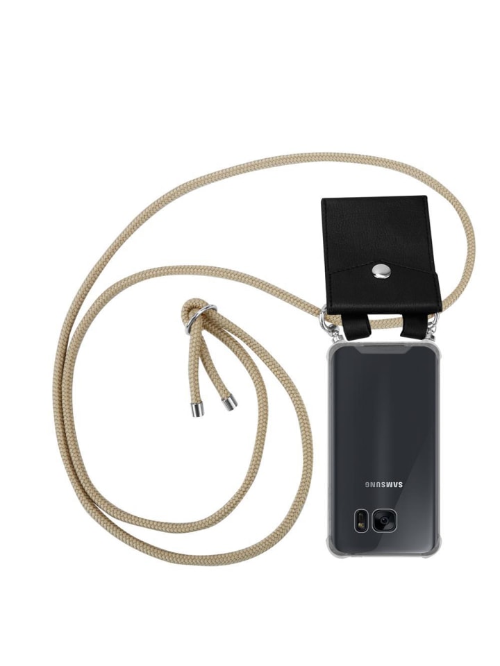 Handykette für Samsung Galaxy S7 Hülle in GLÄNZEND BRAUN