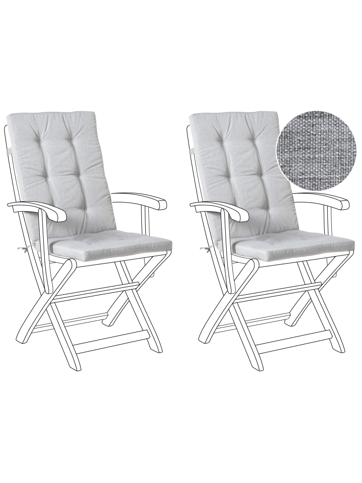 2er-Set Auflagen MAUI PREMIUM in Grau