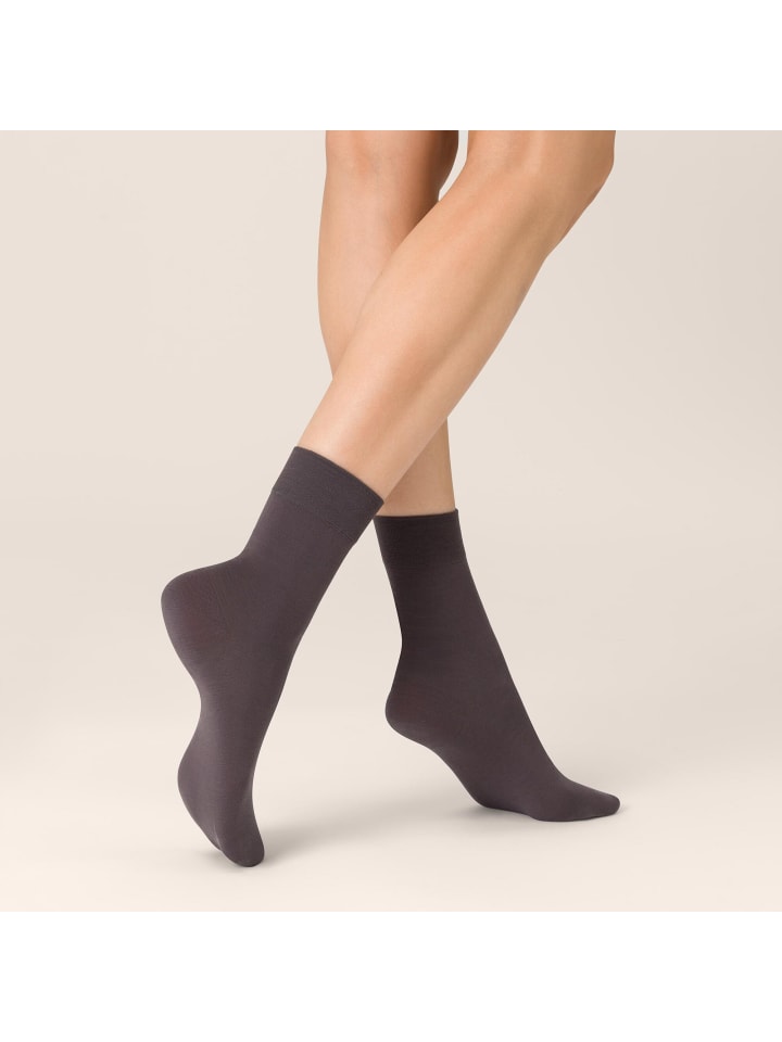 Socken Sensual Merino druckfrei in Antracite