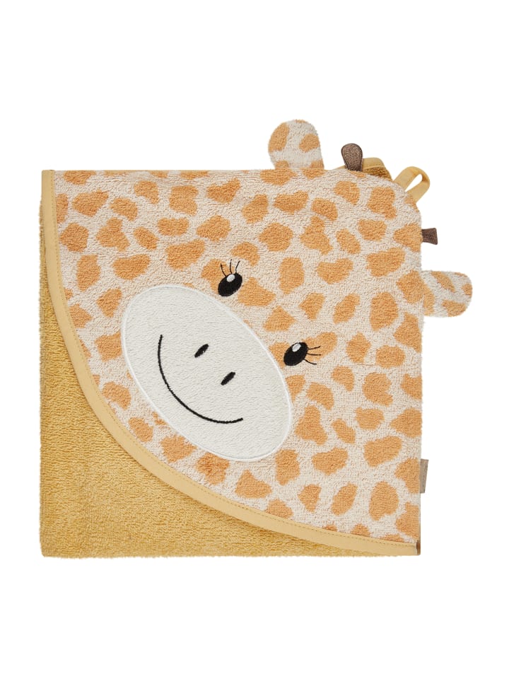 Motiv-Kapuzenbadetuch GIRAFFE Kaya in sand