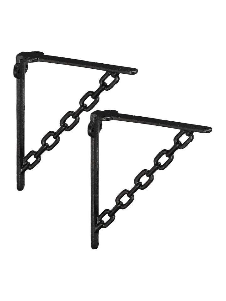 2x Regalwinkel Kette in Schwarz