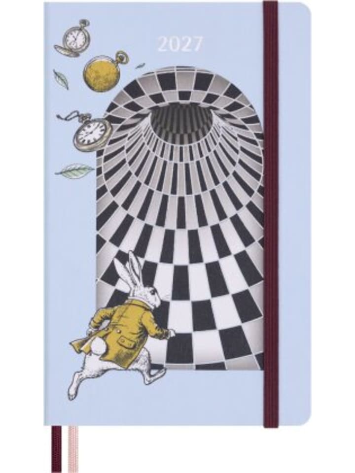 Kalender - Moleskine Alice im Wunderland 12 Monate TagesKalender 2027, L/A5, 1