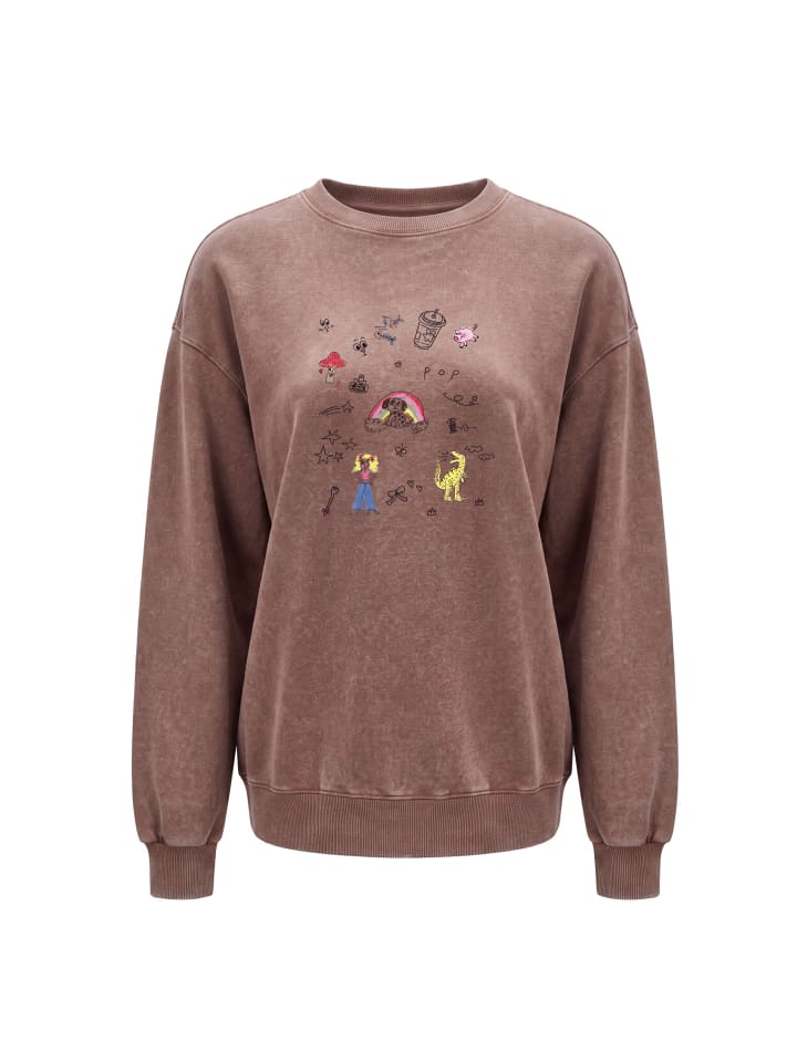 Women Sweatshirt in Coffee