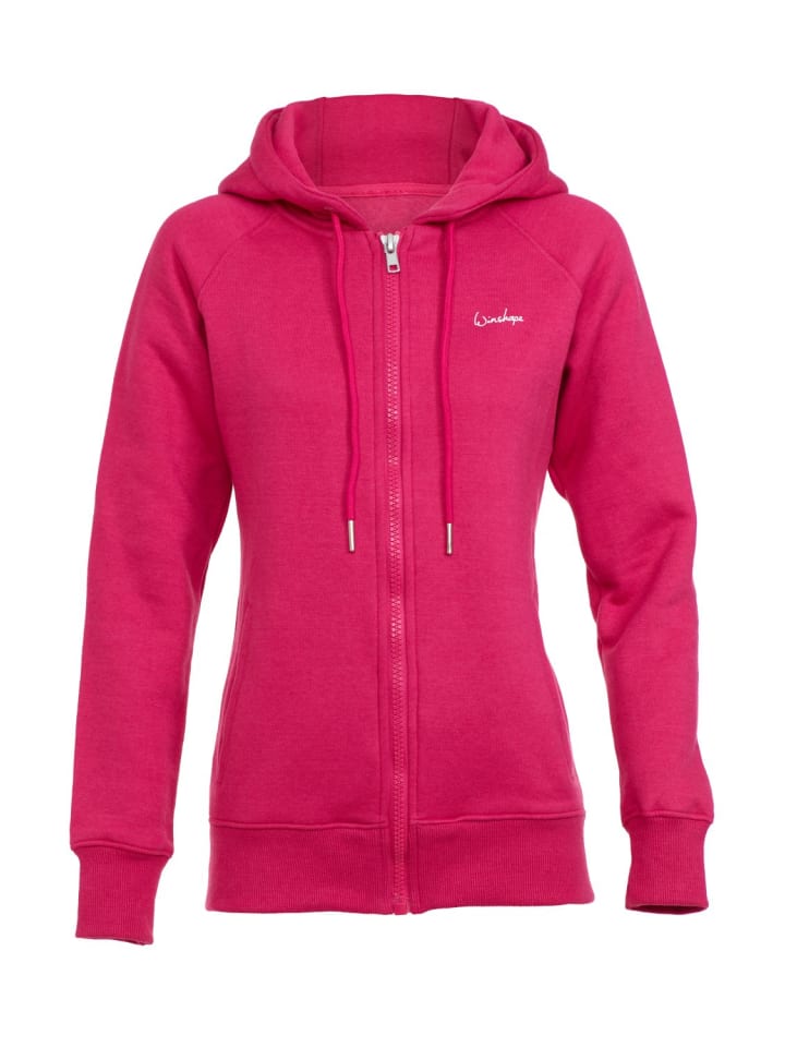 Kuschelige Hoodie-Jacke J005 in deep pink