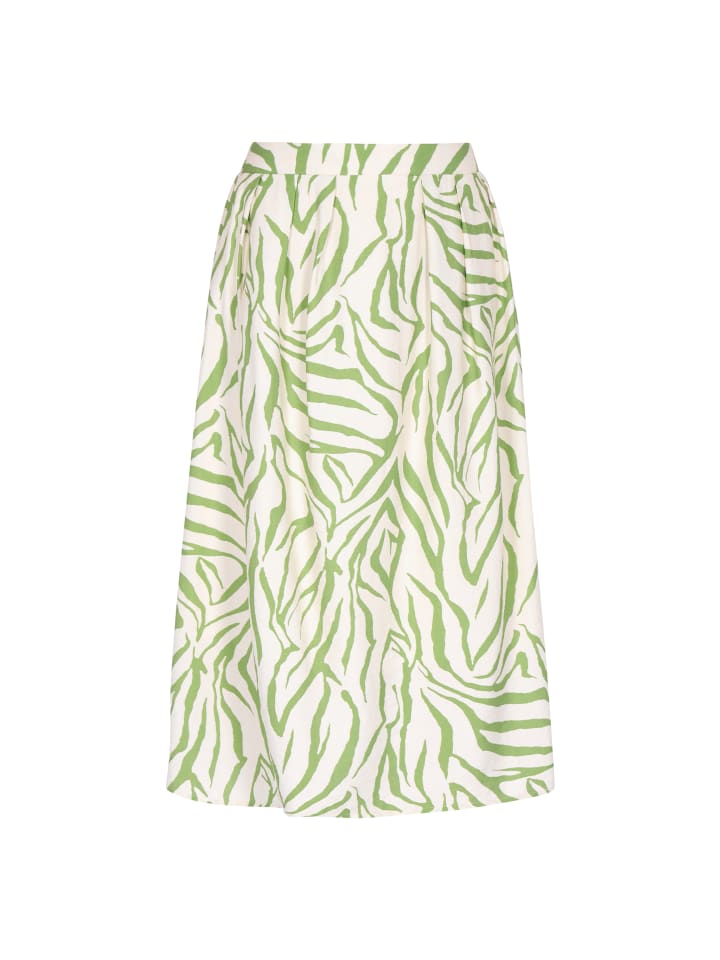 Women Skirt in offwhite green