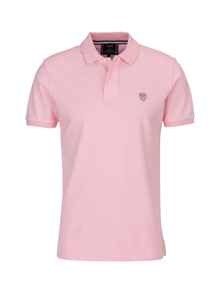 19V69 Italia by Versace Poloshirt Felt in rosa günstig kaufen 