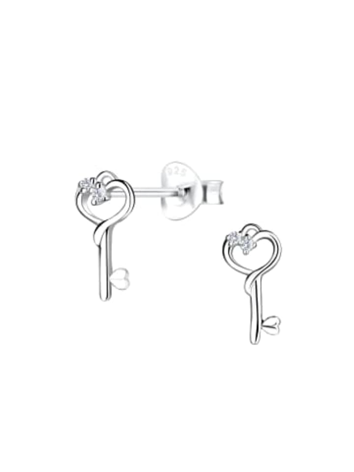 Ohrstecker SCHLÜSSEL in 925 Sterling Silber, 2-tlg.