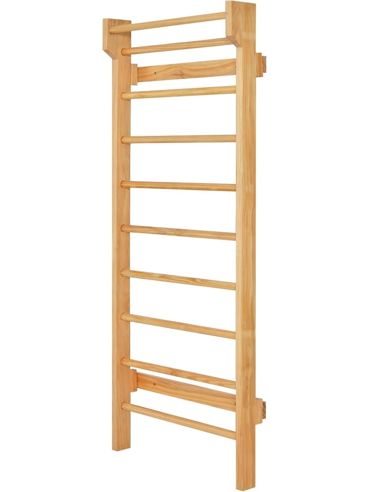 Sprossenwand Holz 195 x 81 x14cm in Hellbraun