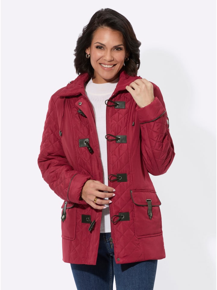 Steppjacke in dunkelrot