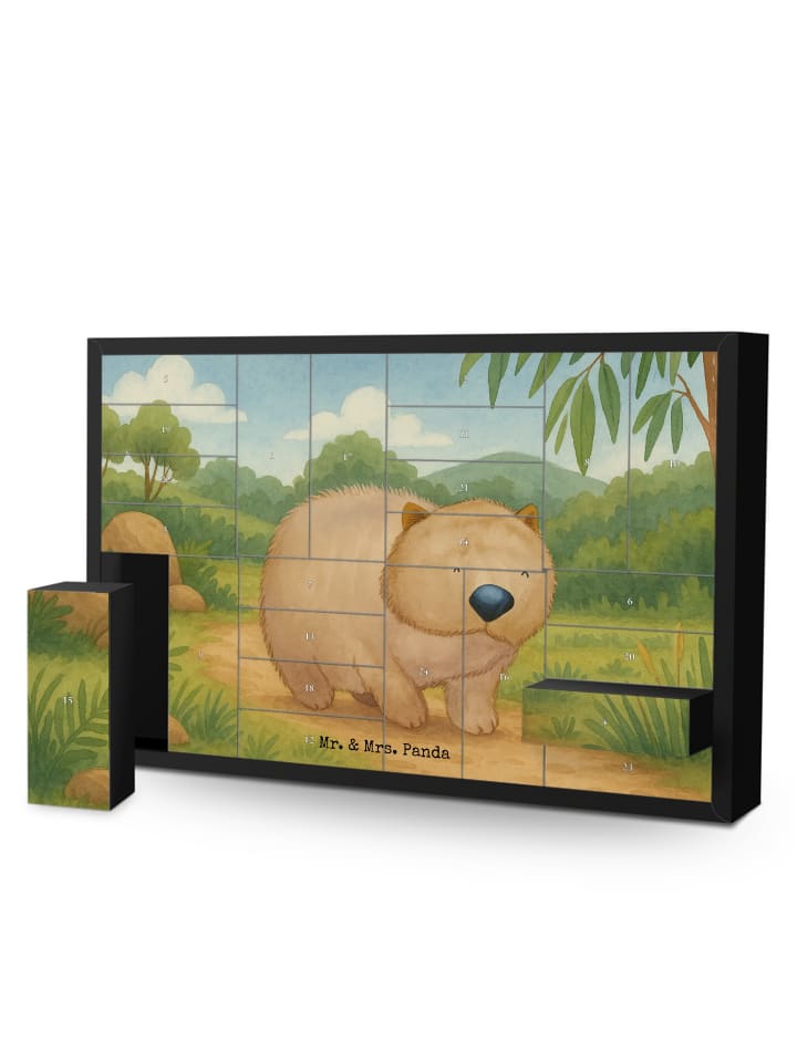 Adventskalender Wombat Design ohne Spruch in Weiß