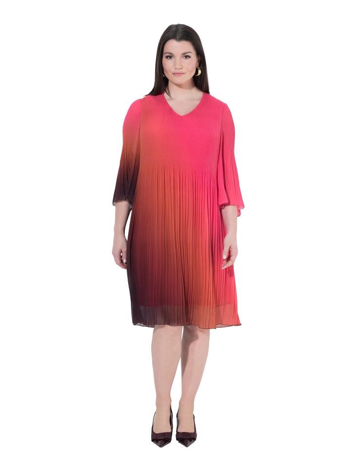 Midikleid in fuchsia pink