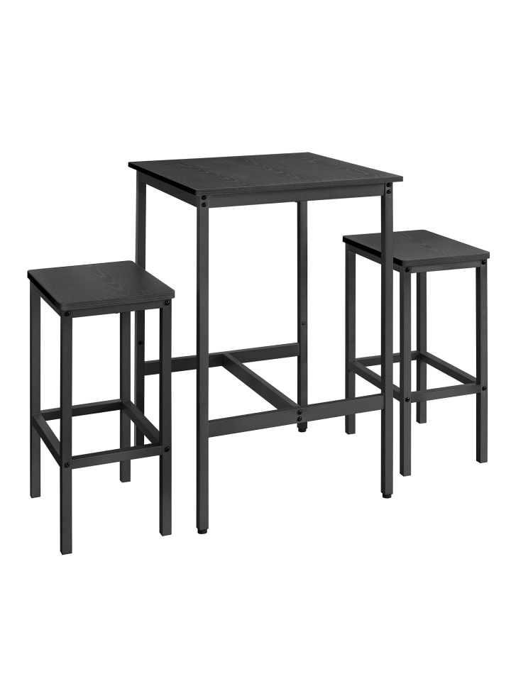 Esstisch Barnet in Schwarz - (B)60 x (H)90 x (T)60 cm