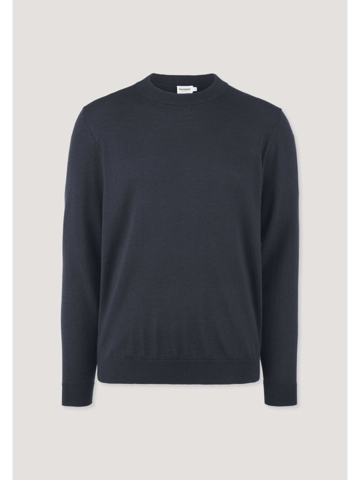 Hessnatur Pullover Regular aus reiner Bio-Merinowolle in marine