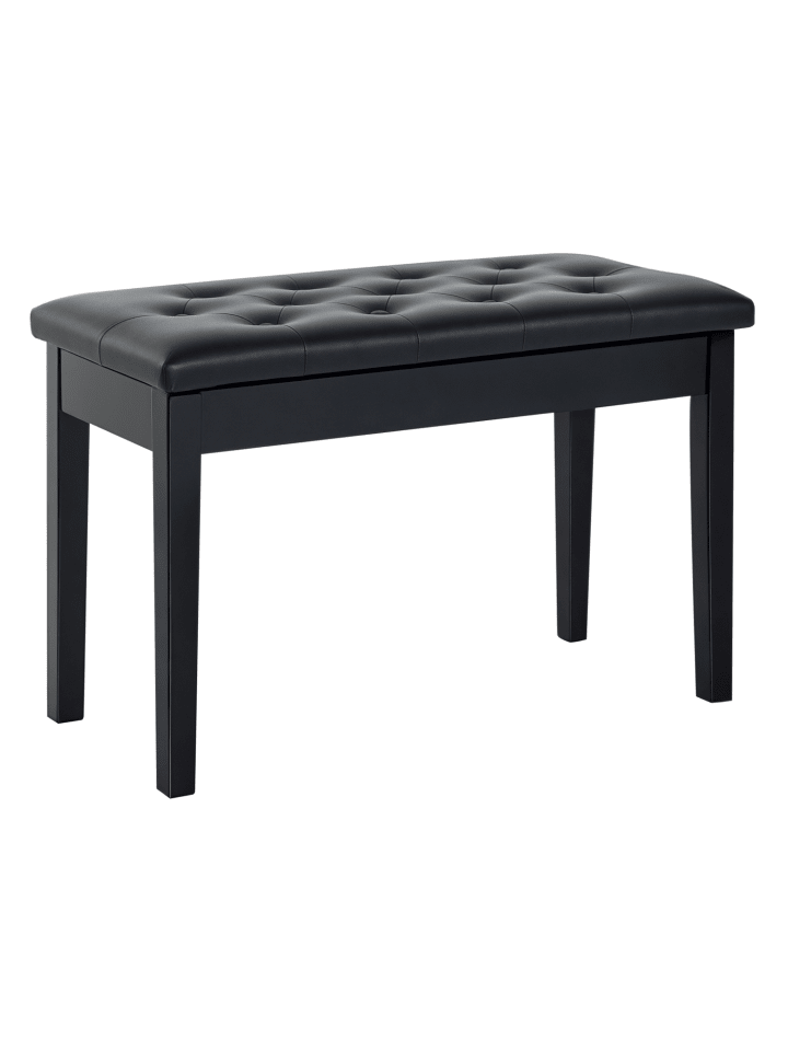 Klavierhocker in Schwarz 76L x 36B x 50H cm
