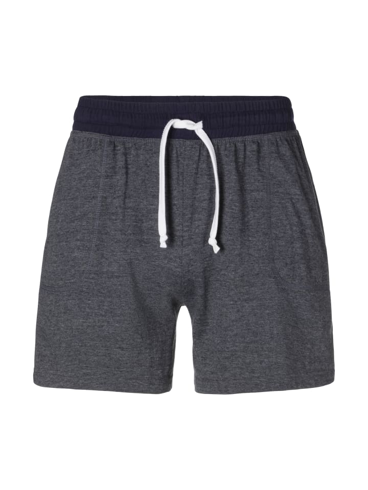 Schlafshorts in blau-meliert