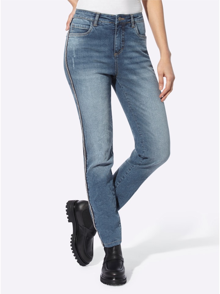 Jeans in blue-stone-washed