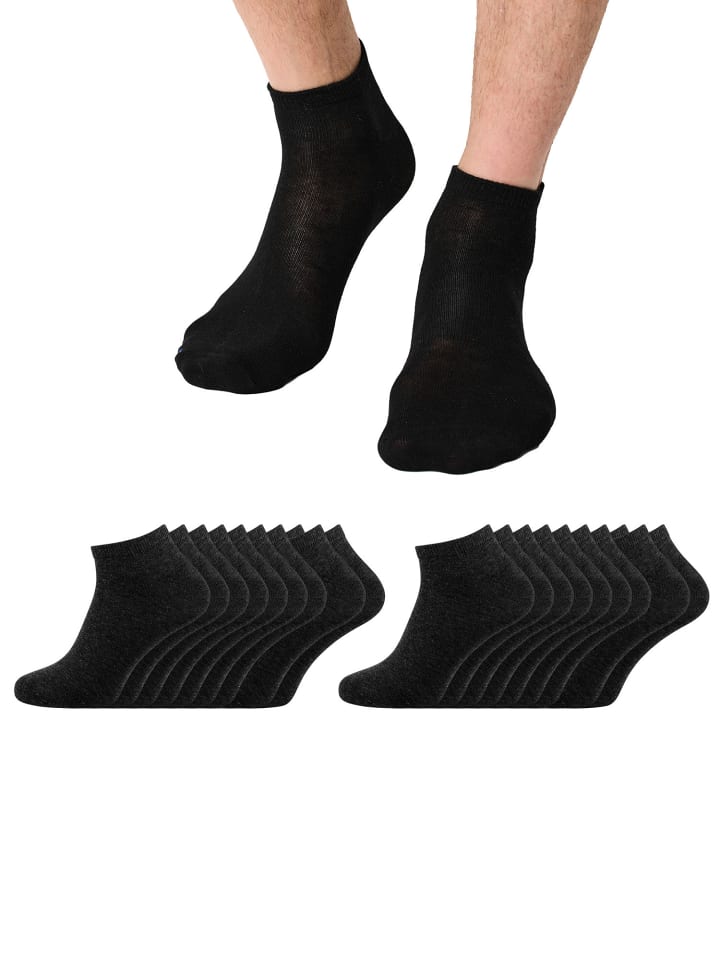 Sneakersocken Classic unifarben hautsympathisch in Schwarz