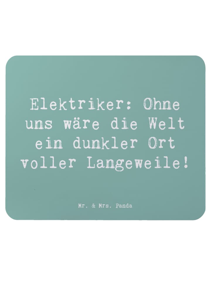 Mauspad Spruch Elektriker Helden mit Spruch in Meeresbrise
