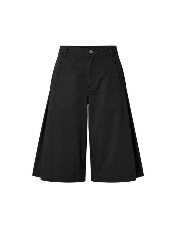 Schwarz Baumwolle Damen Shorts