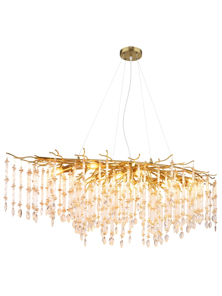 Luster "GLORIA" in goldfarben matt
