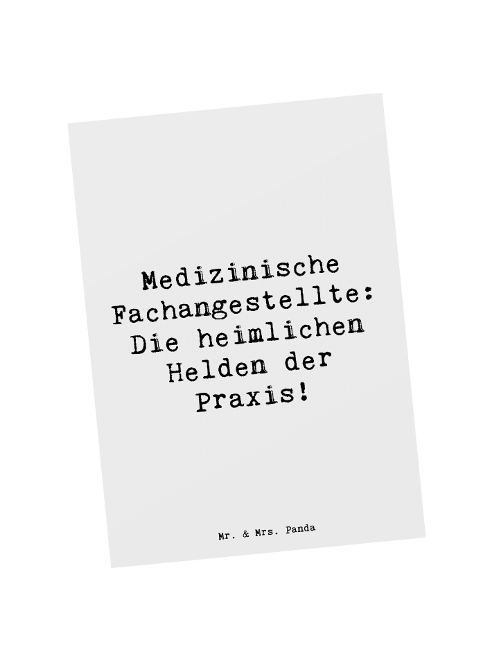 Postkarte Spruch Medizinische Fachangestellte H... in Weiß