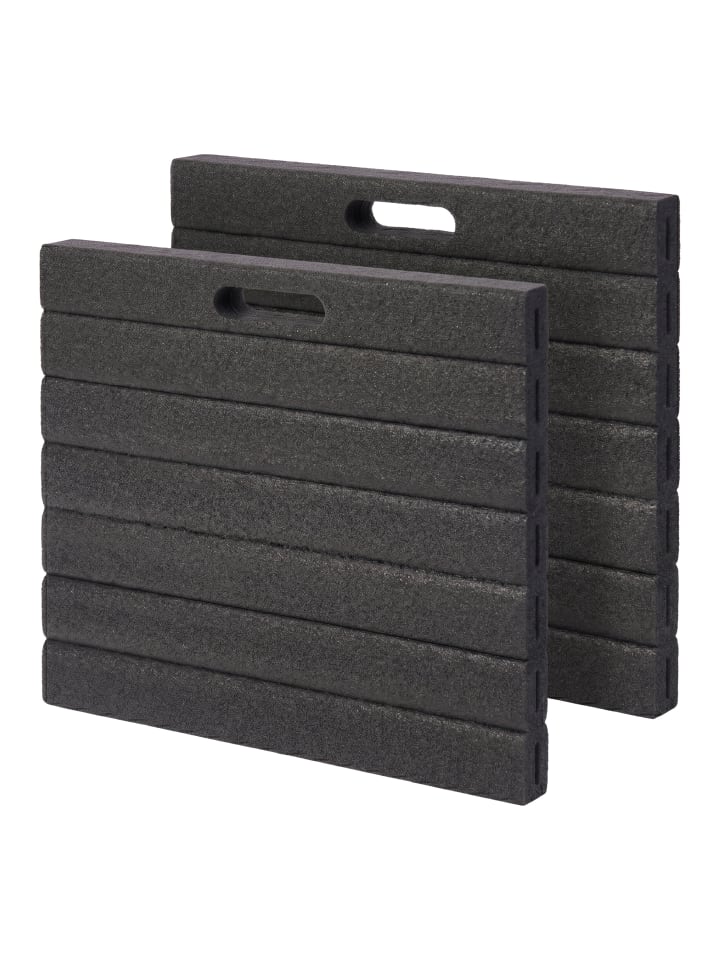 2x Kniekissen in Schwarz - (B)35 x (H)3 x (T)30 cm