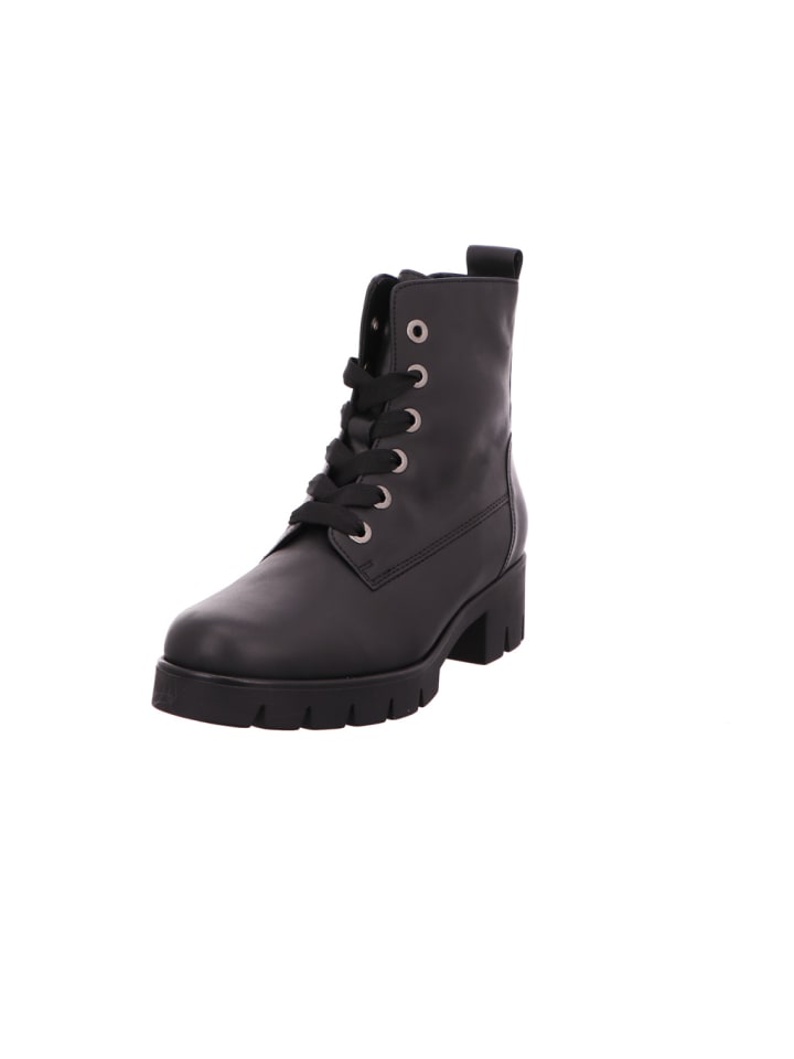 Schnürstiefelette in schwarz