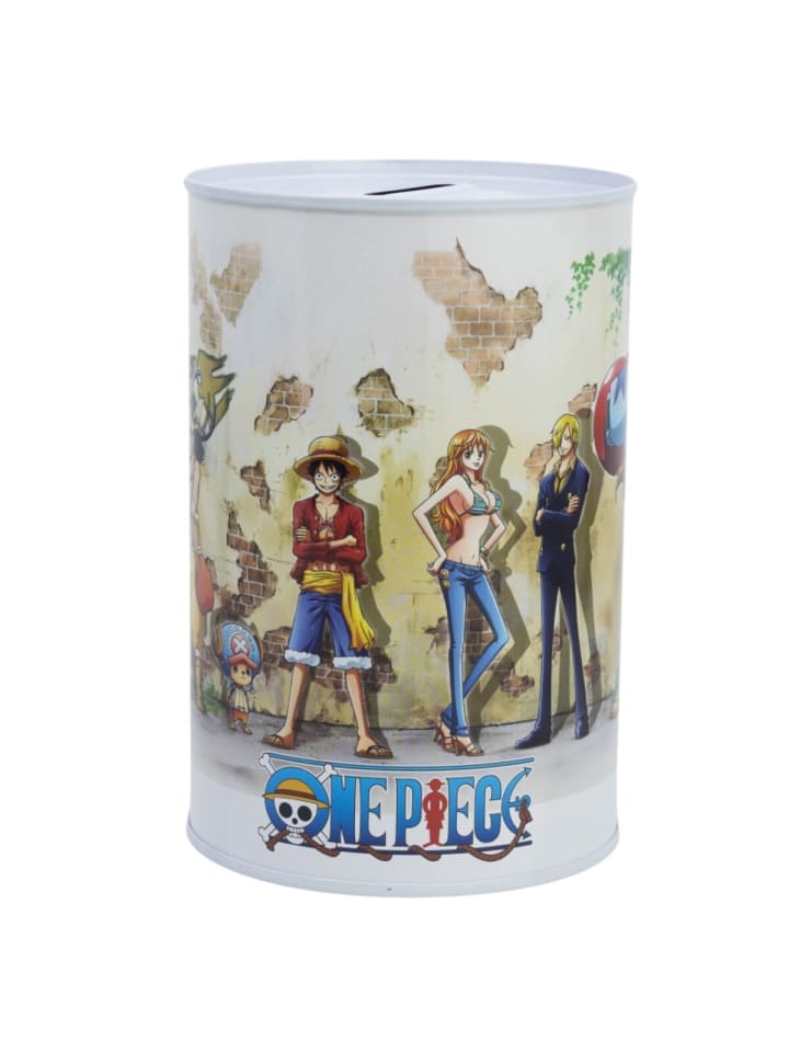 One Piece Spardose bedruckt aus Metall 15 × 10 × 10 cm in Mehrfarbig