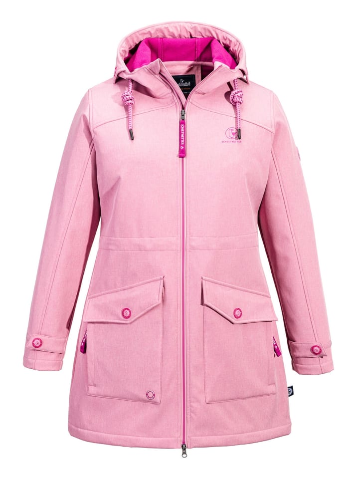 Softshelljacke "Goldhaar Emmy" in rosé melange
