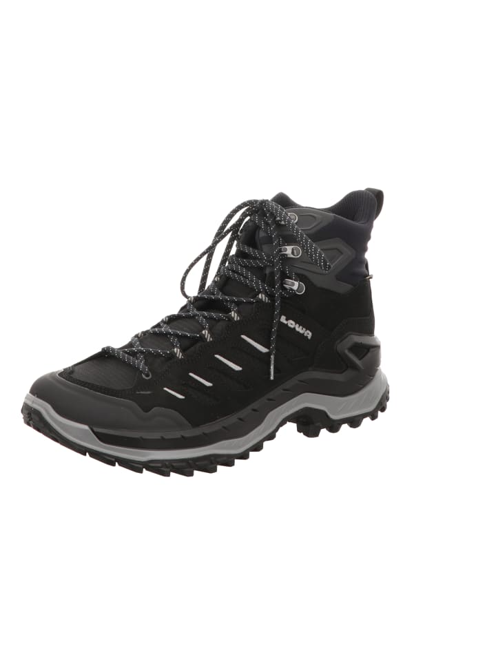 Schnürstiefelette in schwarz