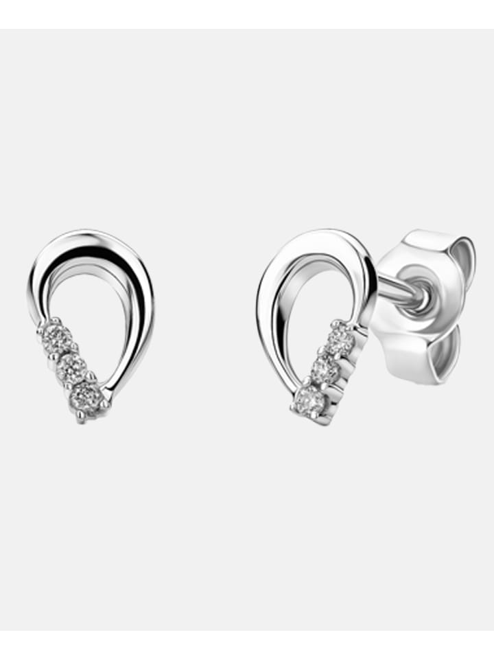 Ohrringe aus 375 Weißgold mit Diamant