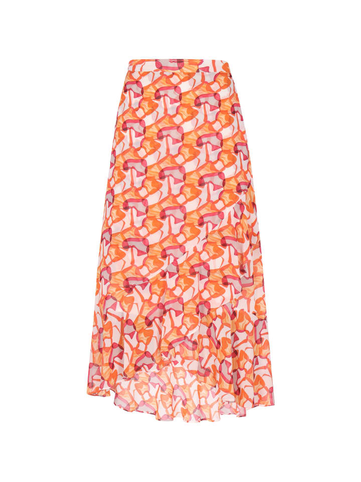 Damen Rock in Orange Mehrfarbig