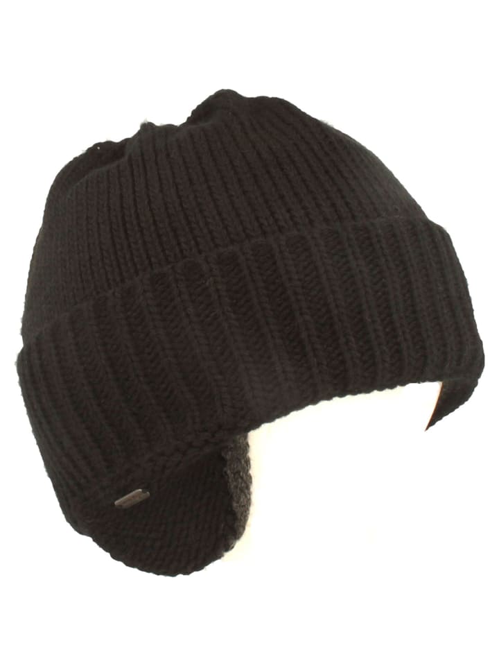 Strickmütze in schwarz