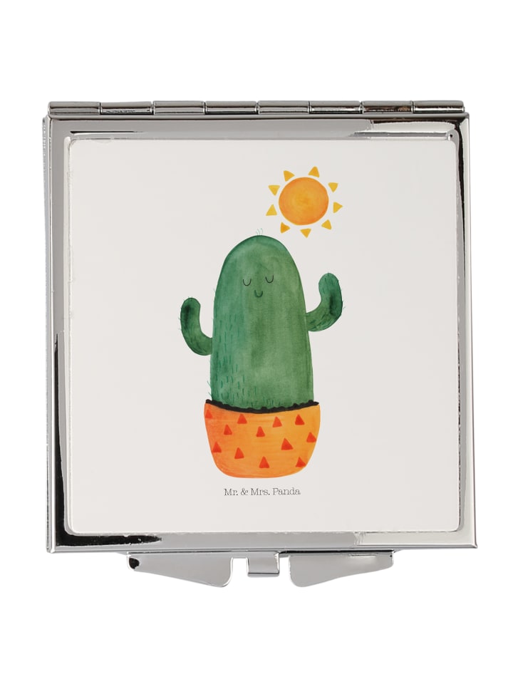 Kosmetikspiegel Kaktus Sonne ohne Spruch in Weiß