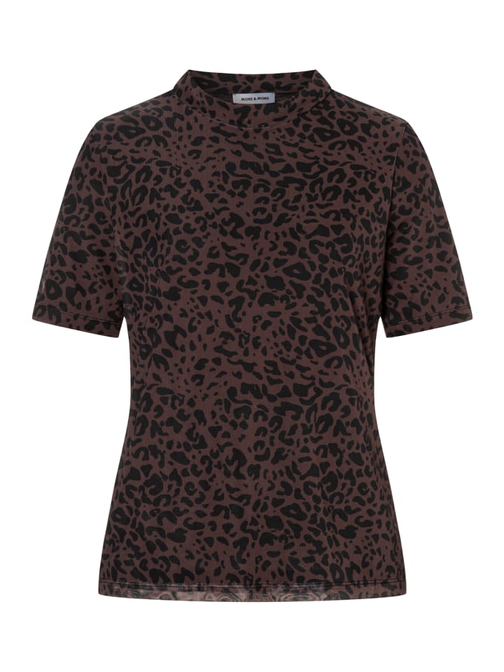 trendiges Meshshirt, Leomuster in leo print