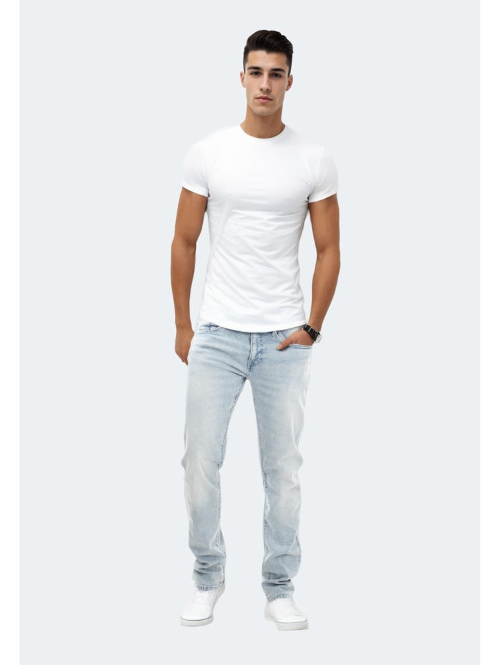 Indicode Ingianluca Herren Jeans Hose B796 in Icy Blue