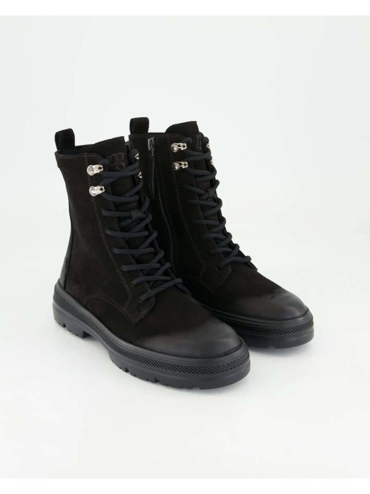 Schnürstiefeletten in Schwarz
