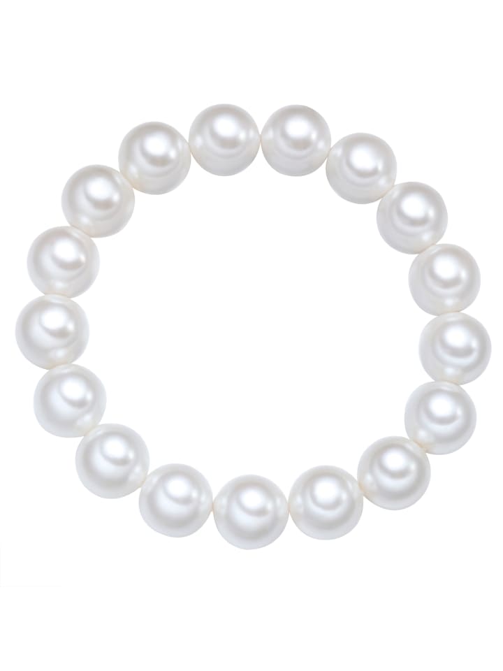 Perlen-Armband aus Muschelkernperle in weiß