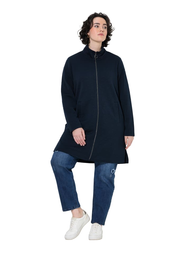 Sweatjacke in marine