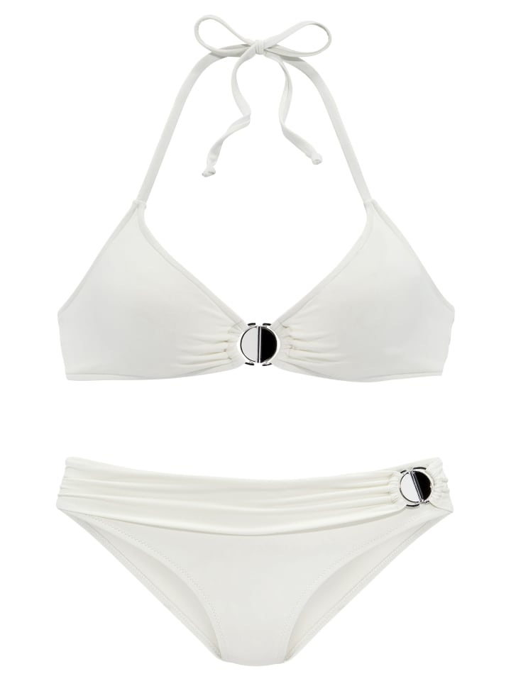 Triangel-Bikini in weiß