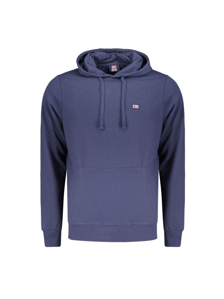 Blau Baumwolle Herren Hoodie