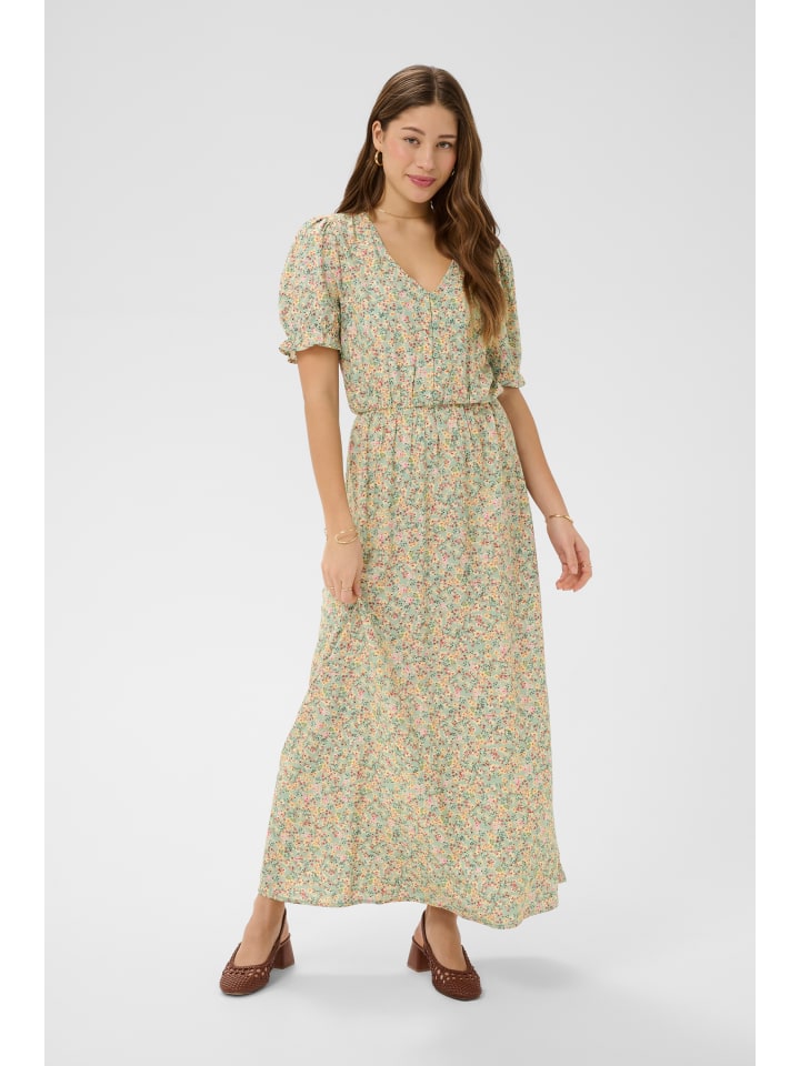 Kleid CRTiah Feminine in Green Flower Print