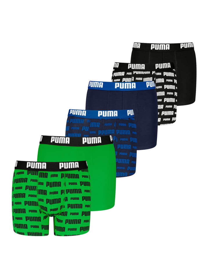 Boxershort 6er Pack in Schwarz/Blau/Grün
