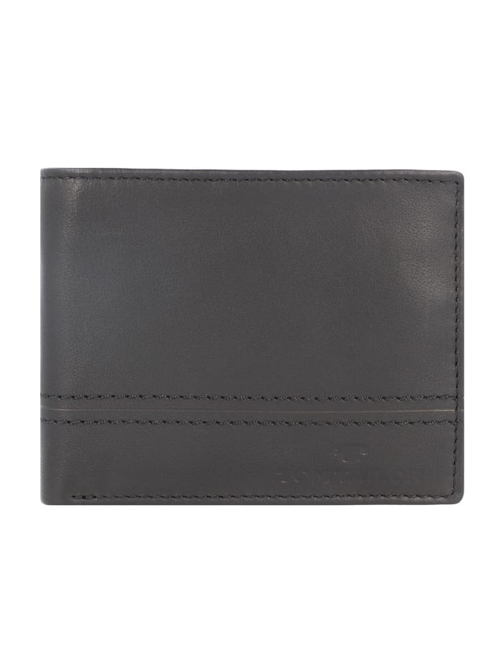 Jerrie Geldbörse Leder 12 cm black