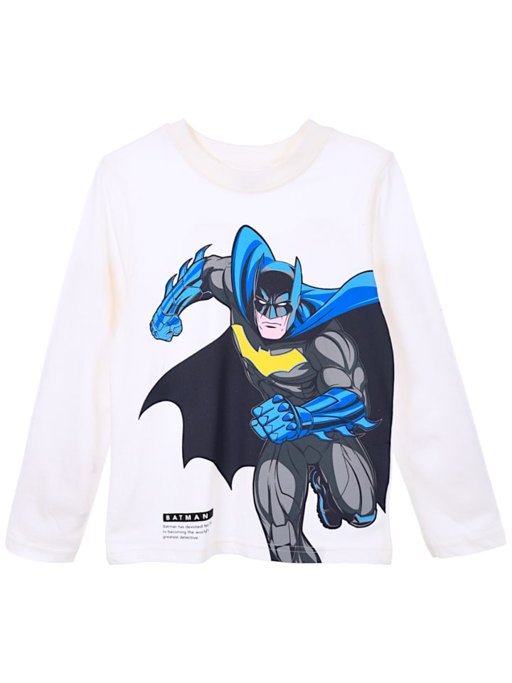 Langarmshirt Batman in Creme