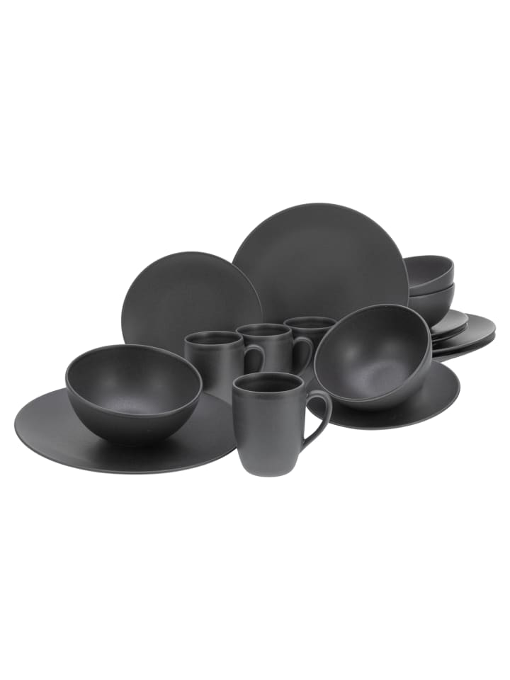 CreaTable CreaTable Soft Touch Kombiservice 16 teilig in schwarz günstig  kaufen | limango