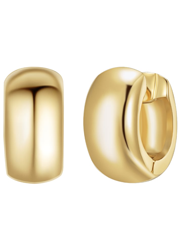 Klappcreolen aus Metall-Legierung in gelbgold