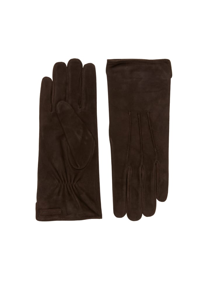 Ziegenleder-Handschuhe in Burnt Coffee