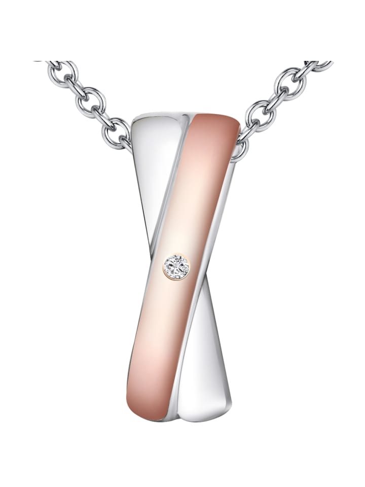 Diamant-Kette aus Sterling Silber mit Diamant in silber