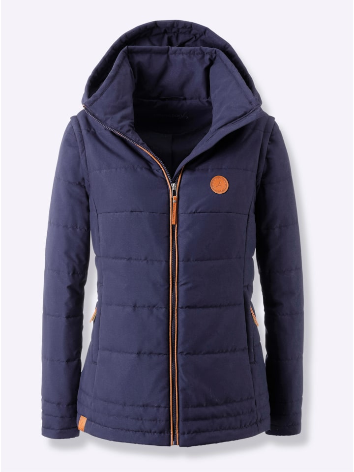 Steppjacke in marine
